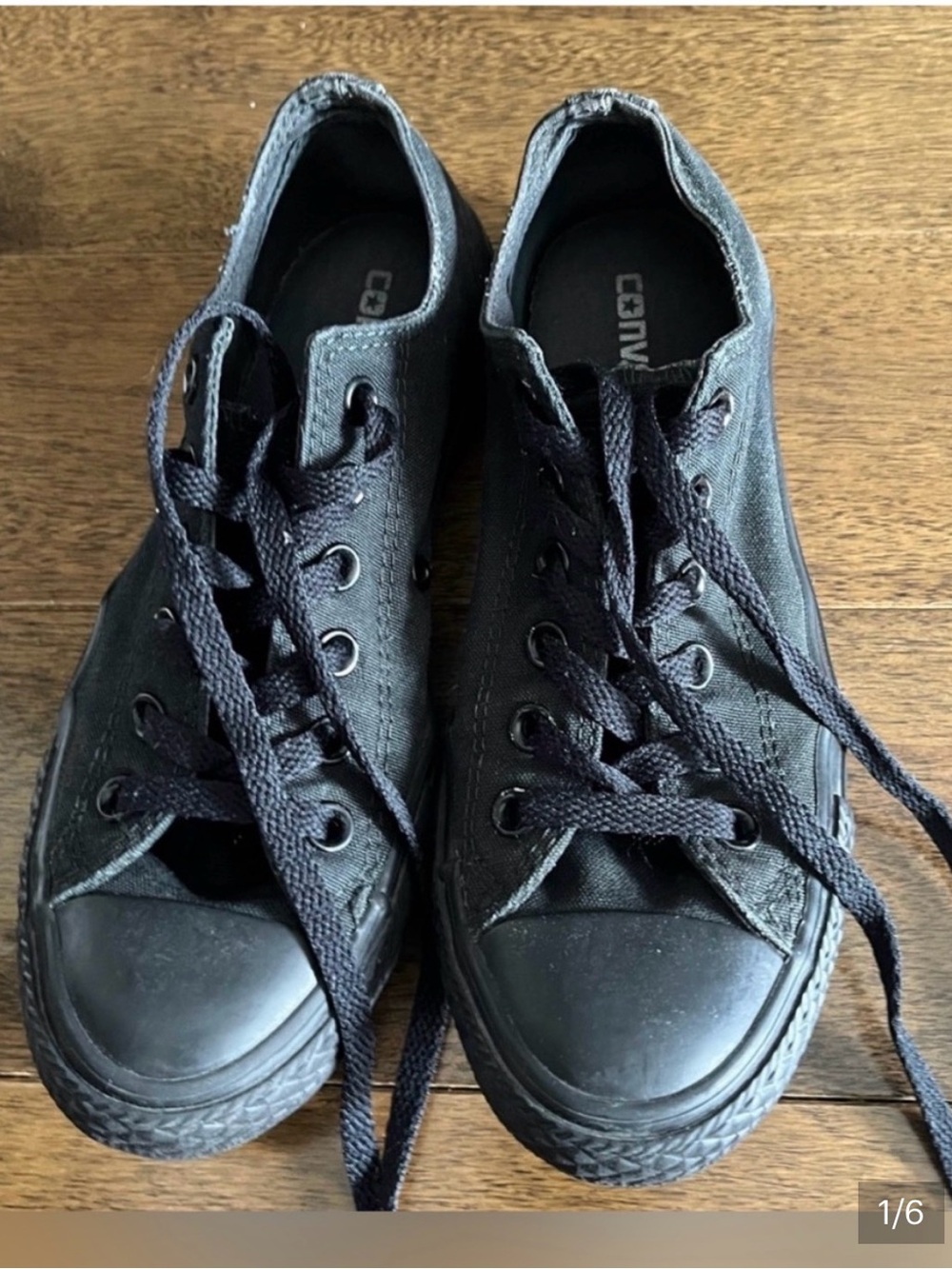 Converse Black Low Top Canvas Sneakers